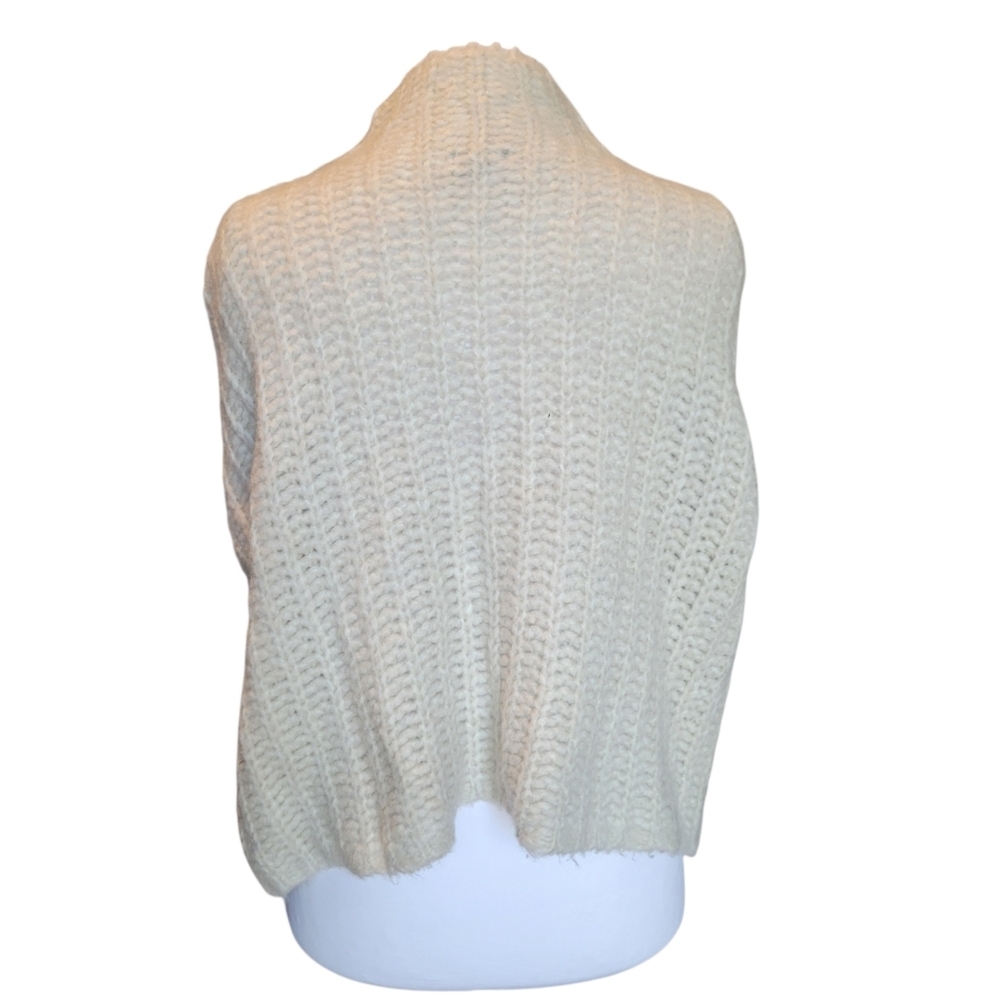 Aerie Wool Alpaca Blend Cream Colored Chunky Knit Mock Neck Sweater - Picture 4 of 7
